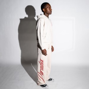 Custom Clothing Manufacturer Digital Printing LOGO Raw Sweatpants