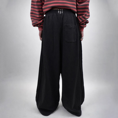 Custom Clothing Manufacturer Embroidery LOGO Raw High-Waisted Sweatpants