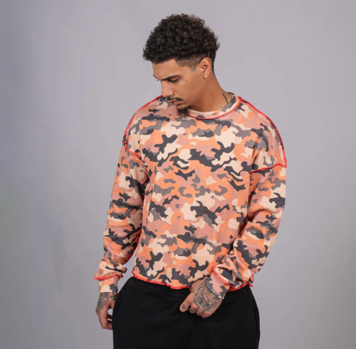 Custom Clothing Manufacturer Camouflage Waffle Leisure T-Shirt