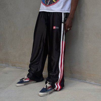 Custom Clothing Manufacturer Appliqué Embroidery LOGO Striped Sweatpants