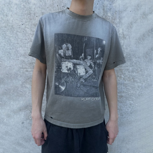 Custom Clothing Manufacturer Screen Printing Distressed Acid Wash T-Shirt