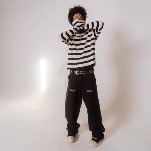 Custom Clothing Manufacturer Cotton Stripes Distressed T-Shirt