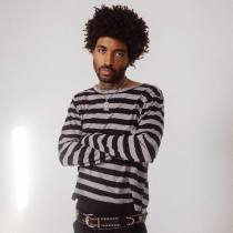 Custom Clothing Manufacturer Cotton Stripes Distressed T-Shirt