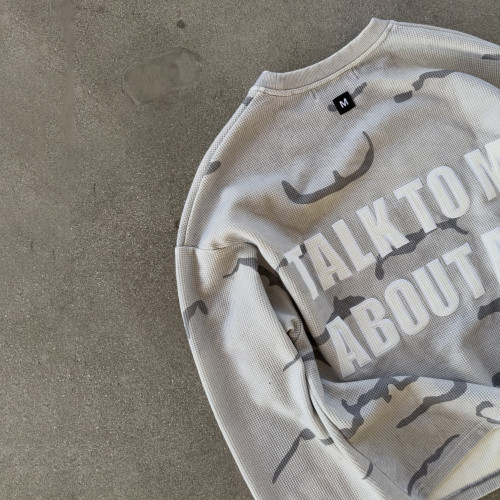 Custom Clothing Manufacturer Appliqué Embroidery LOGO Waffle T-shirt