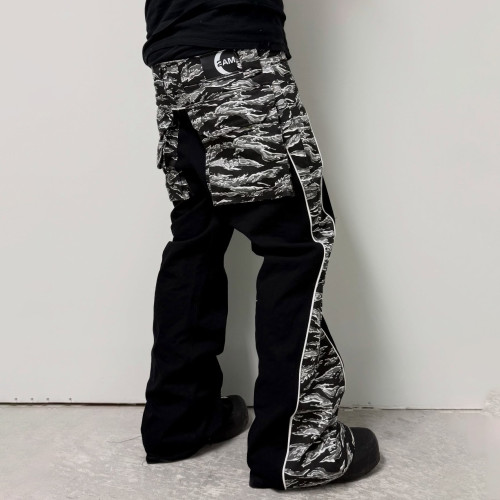 Custom Clothing Manufacturer Camouflage Patchwork Jeans