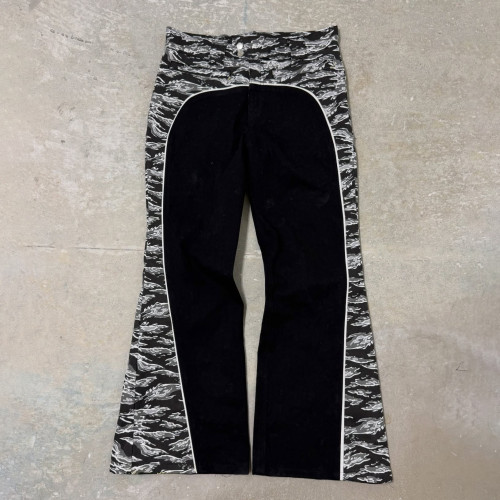 Custom Clothing Manufacturer Camouflage Patchwork Jeans