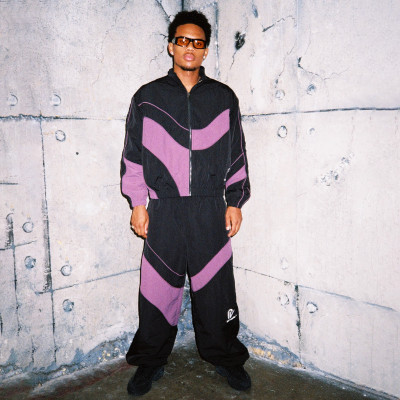 Custom Clothing Manufacturer Digital Printing LOGO Color-Blocked Nylon Suit