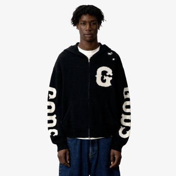 Custom Clothing Manufacturer Knitted Distressed Hoodie Custom LOGO