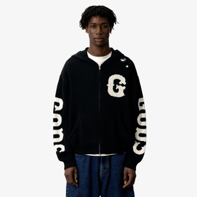 Custom Clothing Manufacturer Knitted Distressed Hoodie Custom LOGO