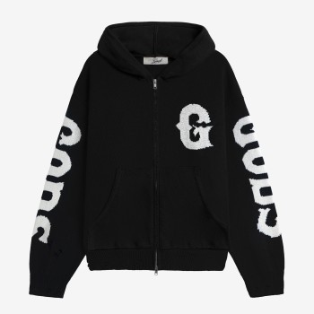 Custom Clothing Manufacturer Knitted Distressed Hoodie Custom LOGO