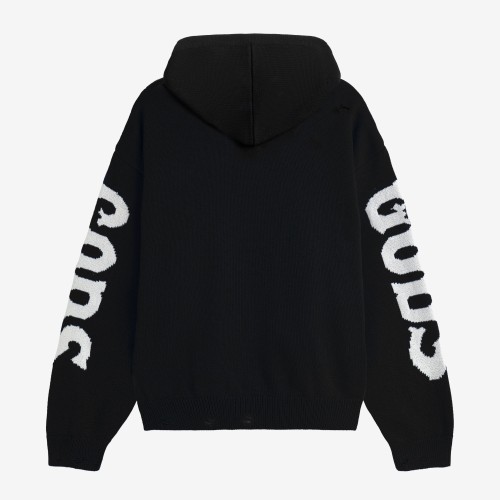 Custom Clothing Manufacturer Knitted Distressed Hoodie Custom LOGO