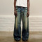 Custom Clothing Manufacturer Acid Wash Straight-leg Casual Jeans
