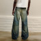 Custom Clothing Manufacturer Acid Wash Straight-leg Casual Jeans