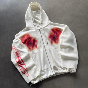 Custom Clothing Manufacturer Digital Printing waffle Knit Trendy Hoodies