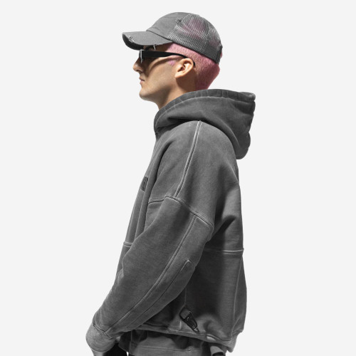 Custom Clothing Manufacturer Embroidery Acid Wash Hoodies