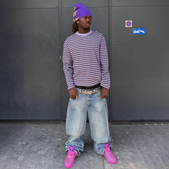 Custom Clothing Manufacturer Stripe 100% Cotton Casual T-shirt