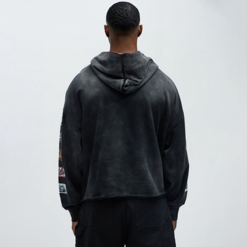 Custom Clothing Manufacturer Acid Wash Raw Digital Printing Hoodies