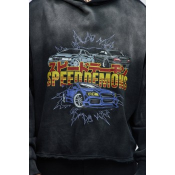 Custom Clothing Manufacturer Acid Wash Raw Digital Printing Hoodies