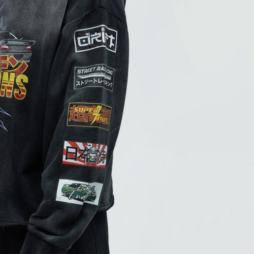 Custom Clothing Manufacturer Acid Wash Raw Digital Printing Hoodies