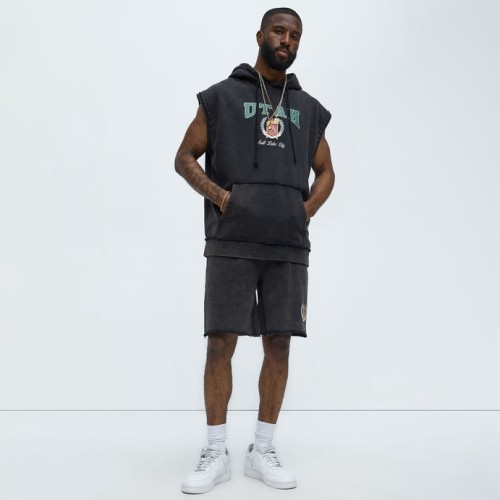 Custom Clothing Manufacturer Raw Digital Printing sleeveless hoodies