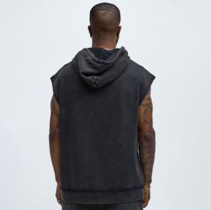 Custom Clothing Manufacturer Raw Digital Printing sleeveless hoodies