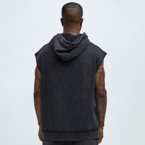 Custom Clothing Manufacturer Raw Digital Printing sleeveless hoodies