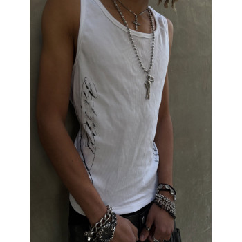 Custom Clothing Manufacturer Screen Printing 100% Cotton Vest