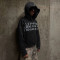 Custom Clothing Manufacturer Digital Printing Rhinestones Raw Hoodies