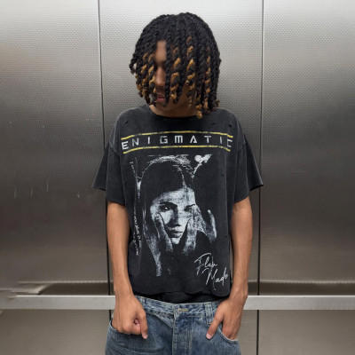 Custom Clothing Manufacturer Screen Printing Acid Wash Raw T-shirt