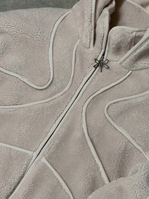 Custom Clothing Manufacturer Patchwork Lamb Fleece Hoodies