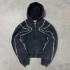 Custom Clothing Manufacturer Patchwork Lamb Fleece Hoodies