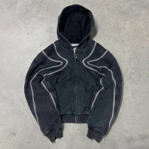 Custom Clothing Manufacturer Patchwork Lamb Fleece Hoodies