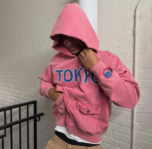 Custom Clothing Manufacturer Acid Wash Distressed Pullover Hoodies