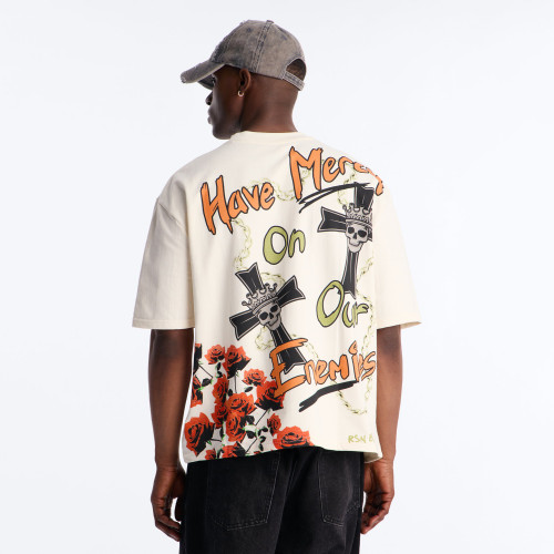 Custom Clothing Manufacturer 100% Cotton Digital Print Short-Sleeve T-Shirt