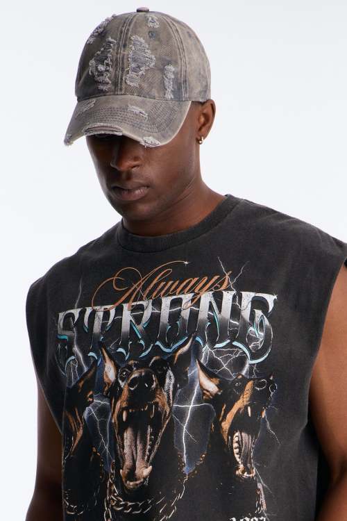 Custom Clothing Manufacturer Digital Printing Raw sleeveless T-shirt