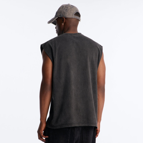 Custom Clothing Manufacturer Digital Printing Raw sleeveless T-shirt
