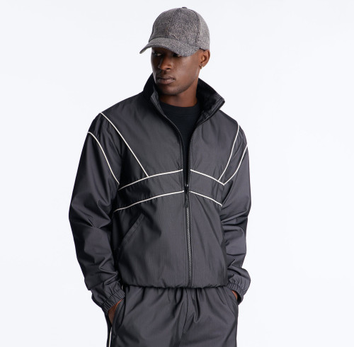 Custom Clothing Manufacturer  American Retro Sporty Stand-up Collar Jacket
