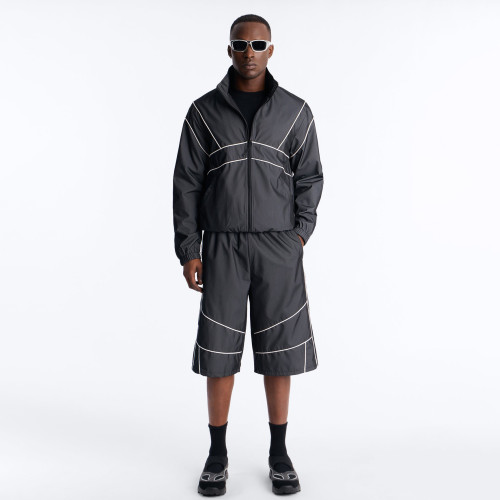 Custom Clothing Manufacturer  American Retro Sporty Stand-up Collar Jacket