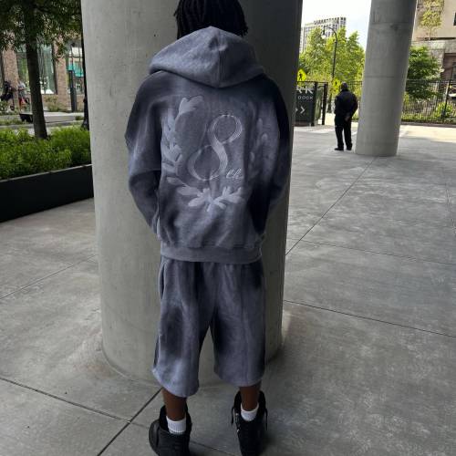 Custom Clothing Manufacturer Acid Wash Embroidered logo Hoodies