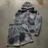 Custom Clothing Manufacturer Acid Wash Embroidered logo Hoodies