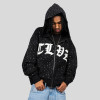 Custom Clothing Manufacturer Hot Rhinestones Appliqué Embroidery Hoodies