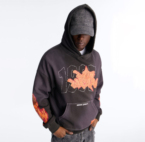 Custom Clothing Manufacturer Digital Printing Acid Wash Hoodies
