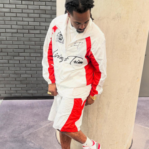 Custom Clothing Manufacturer Digital Printing Color-Blocked Nylon Jacket