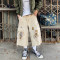 Custom Clothing Manufacturer Acid Wash Distressed Cargo Shorts