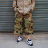 Custom Clothing Manufacturer Camouflage Print Raw Cargo Shorts