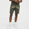 Custom Clothing Manufacturer Acid Wash Appliqué Embroidered Shorts