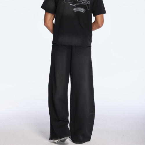 Custom Clothing Manufacturer Acid Wash Digital Printing Sweatpants