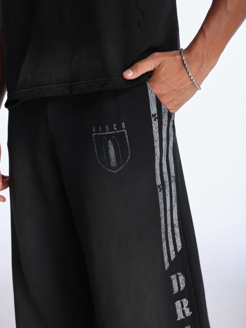 Custom Clothing Manufacturer Acid Wash Digital Printing Sweatpants