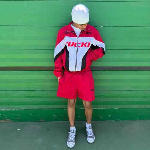 Custom Clothing Manufacturer Color-Blocked Digital Print Jacket Set