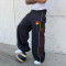 Custom Clothing Manufacturer Embroidery Nylon Retro Sweatpants